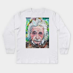 ALBERT EINSTEIN - watercolor portrait .12 Kids Long Sleeve T-Shirt